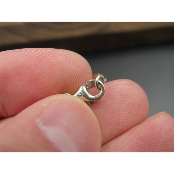 16" Sterling Silver Real Pearl And Quartz Stone Wire Necklace Vintage Minimalist - Picture 5 of 7